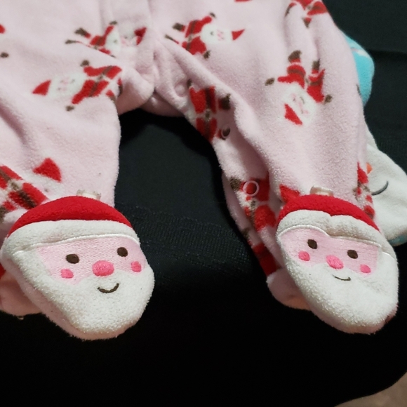 3 pairs of Fleece size 6 month pajamas - Picture 6 of 8